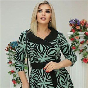 Деловое комбинированное платье Дина из ткани Барби