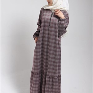 Платья в клетку классика с воланом рабочий замок