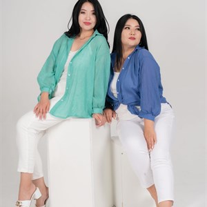 Новинка Весна Лето 2024г Двойки Рубашка с майкой качество