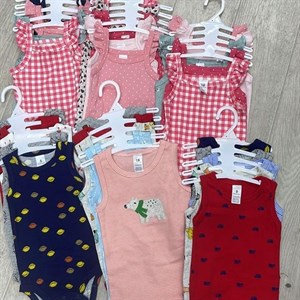 Боди майки на вешалках размер 6 9 12 18 24 5шт код