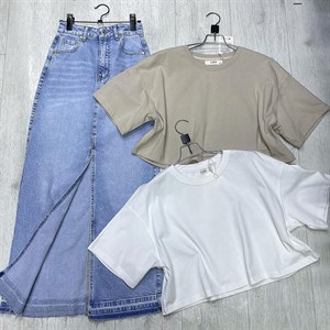 New collection Юбочка и укороченные футболочки Хб