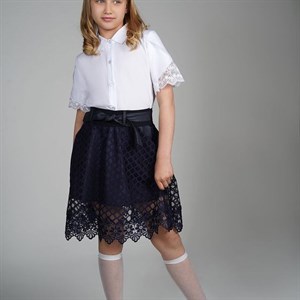 Шикарная блузка из шифона с нежным воротом имитация