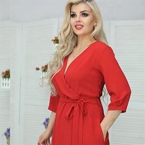 Комфортное платье Диля из ткани Мадагаскар на каждый