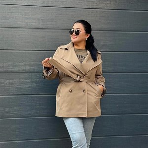 НОВИНКИ на Осень  Короткий тренч размеры 50 56 большемерят