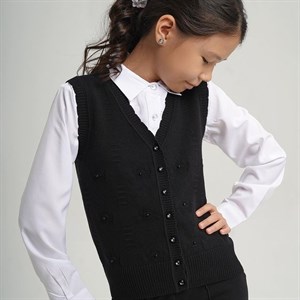 Стильные и модные школьные жилеты для девочек и подростков