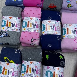 Купить корейские детские махровые колготки Olivia - тепло и стиль для ваших детей