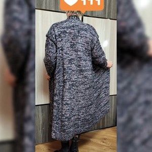 Модель 8503 Объемный кардиган из толстой шерстяной