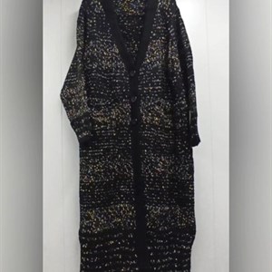 Модель 58820 Вязаный кардиган на пуговицах Пестрая