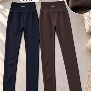 Тёплые лосины с начёсом женские — высокая посадка, размеры M–XL