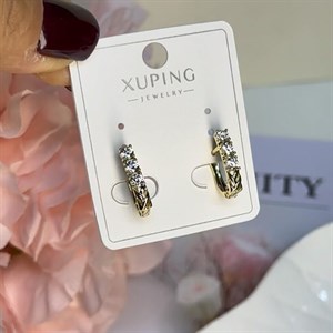 Серьги в классическом стиле под желтое золото 250