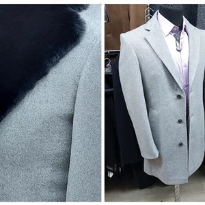 Пальто сюртучной длины Приталеное Slim fit Воротник