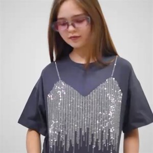 Футболка с блёстками для модниц | Мягкий суприм в Кыргызстане