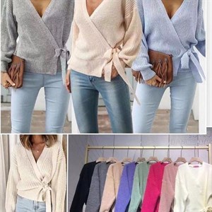 стильные кардиганы на запах из плотной вязки 680