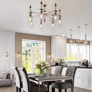 Люстра в стиле Прованс 1 5 8 лампа в цвете металла