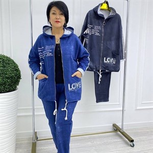 НОВИНКА Костюм ЛАРА ткань двунитка цвет синяя джинса