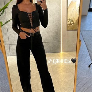 Джинсы трубы во все времена нужны Новинка в черном