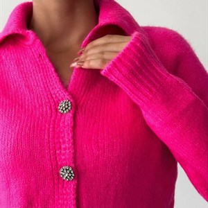 Укороченный кардиган Цвет бежевый белый черный фуксия