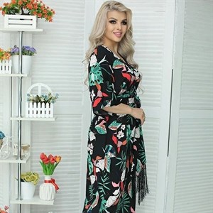 Длинное нарядное платье Лидия из материала штапель