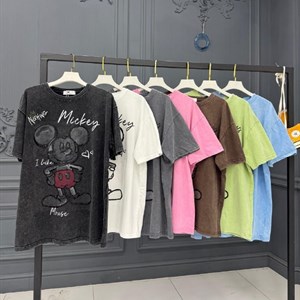 Вареные футболки Mickey Oversize — трендовый дизайн из вареного хлопка