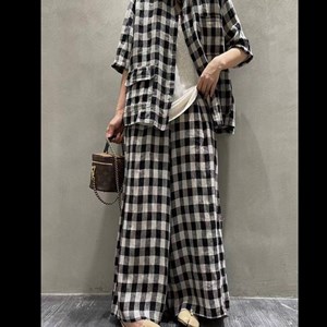  Костюм  Ткань Лен  Размер единый 42 50  Цвета в