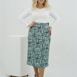 Новинка Юбка на запах длины миди Главное преимущество