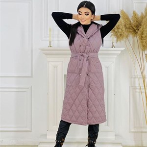 Длинные безрукавки с капюшонами Качество Размеры 42