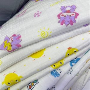 Детские муслиновые одеяла из хлопка 110×110 см — оптовая цена 400 сом