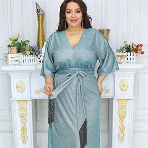 Длинное нарядное платье Лидия из материала трикотаж