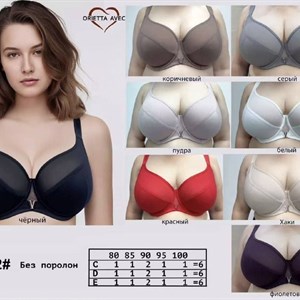 Женское нижнее бельё ORIETTA AVEC 9042 оптом — 8 цветов, размеры 80–100