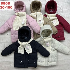 Зимние куртки с шарфиком - Оптовая продажа детской одежды в Бишкеке