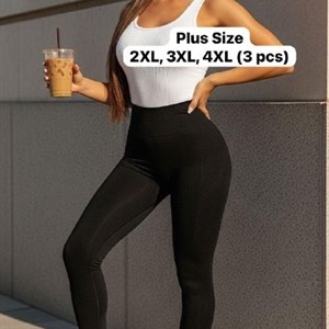 Женские леггинсы plus size 2XL–4XL из эластичной ткани
