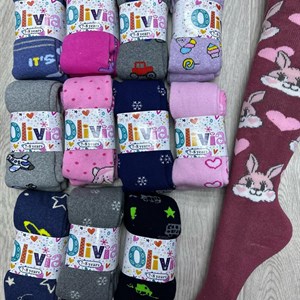 Купить корейские детские махровые колготки Olivia - тепло и стиль для ваших детей