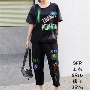 Модель 8916 3576 Комбинированный костюм Трикотаж тонкая