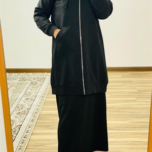 КОСТЮМЫ ДВОЙКИ ТОЛСТОВКА НА ЗАМКЕ С ЮБКОЙ Ткань турецкая