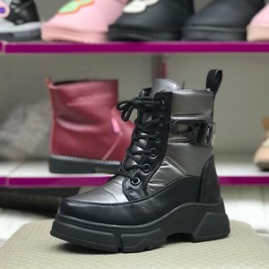 НОВИНКА ЗИМНИЕ САПОГИ ДЛЯ ДЕВОЧЕК НА ШНУРКАХ И ЗАМОЧКЕ