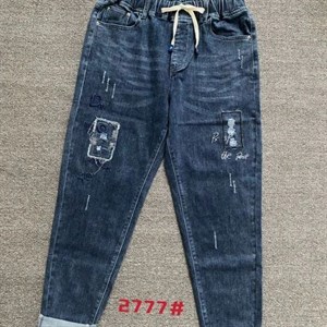 Модель 2777 Джинсы стрейч Осень Пояс на резинке придает