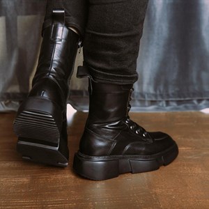 Зимние черные ботинки   Как они круто смотрятся на