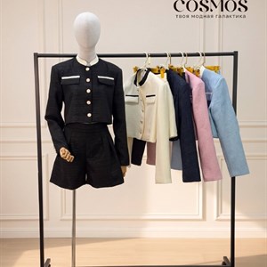 Женский твидовый костюм-двойка с шортами в стиле Chanel Chic, размеры 42–44