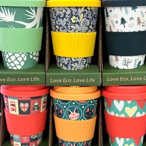 НОВИНОЧКИ   Эко стакан бамбуковый с бамбуковой крышкой