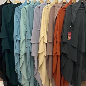 3 слойный Химар на завязке Ткань Саудовский шифон