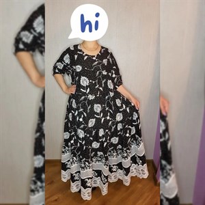 Модель 555 Оригинальное платье ярусы Красивая х б