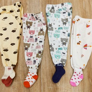 Качественные ползунки с носками для малышей | Доступные цены на оптовую детскую одежду