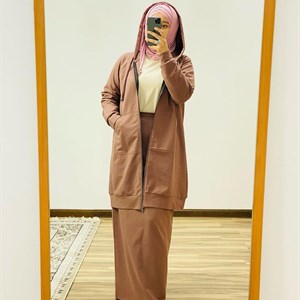 КОСТЮМЫ ДВОЙКИ ТОЛСТОВКА НА ЗАМКЕ С ЮБКОЙ Ткань турецкая