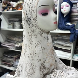 Женские платки люкс 110×110 из жоржета — ручной подгиб, Китай