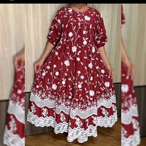 Модель 555 Оригинальное платье ярусы Красивая х б