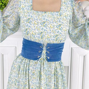 Шикарное шифоновое платье пояс корсет Размеры с м