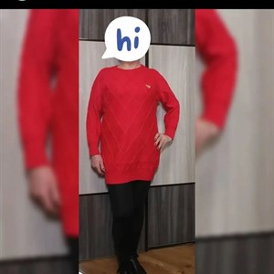 Модель 7135 Вязаная туника из шерстяной пряжи рисунок