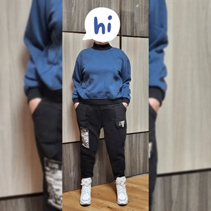 Модель 8673 3555 Костюм Спорт шик Трикотаж на плюшевой