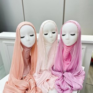 Органза шарф с бисером - стильный аксессуар для вашего образа