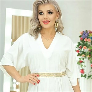 Длинное нарядное платье Джуди из материала Дубайский